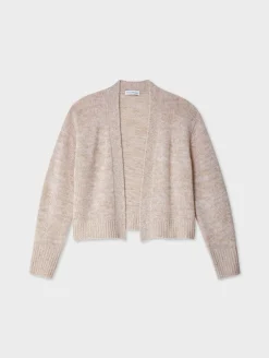 cashmere marled open cardigan