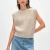 cashmere marled wide ribbed shell