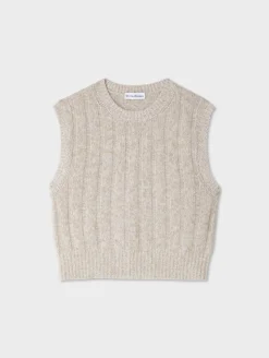 cashmere marled wide ribbed shell