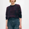 cashmere plaid crewneck