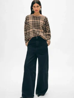 cashmere plaid crewneck