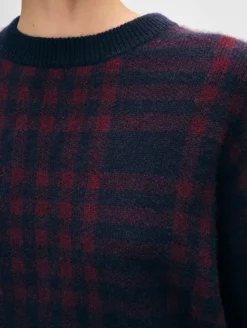 cashmere plaid crewneck
