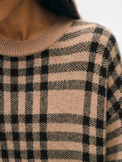 cashmere plaid crewneck