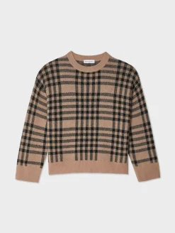 cashmere plaid crewneck
