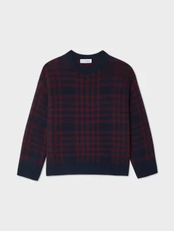 cashmere plaid crewneck