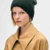 cashmere plush rib beanie