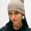 cashmere plush rib beanie