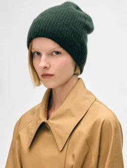 cashmere plush rib beanie