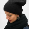 cashmere plush rib beanie