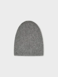 cashmere plush rib beanie