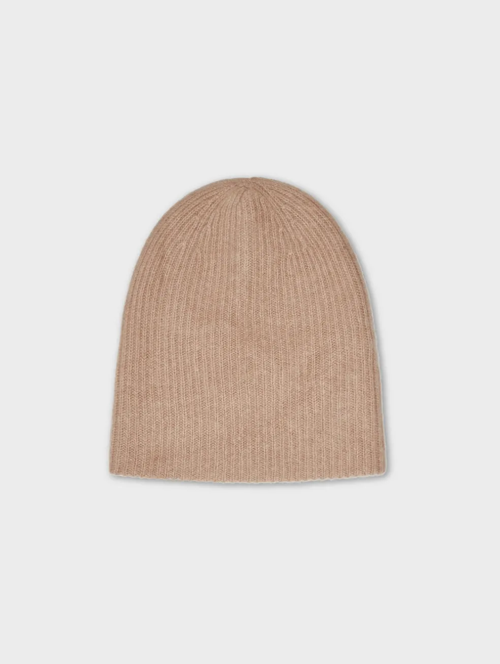 cashmere plush rib beanie