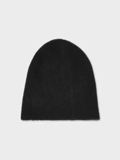cashmere plush rib beanie