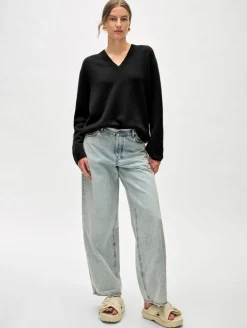 cashmere relaxed v neck