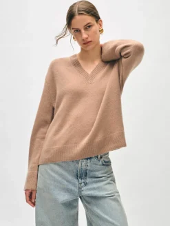 cashmere relaxed v neck