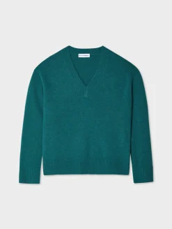 cashmere relaxed v neck