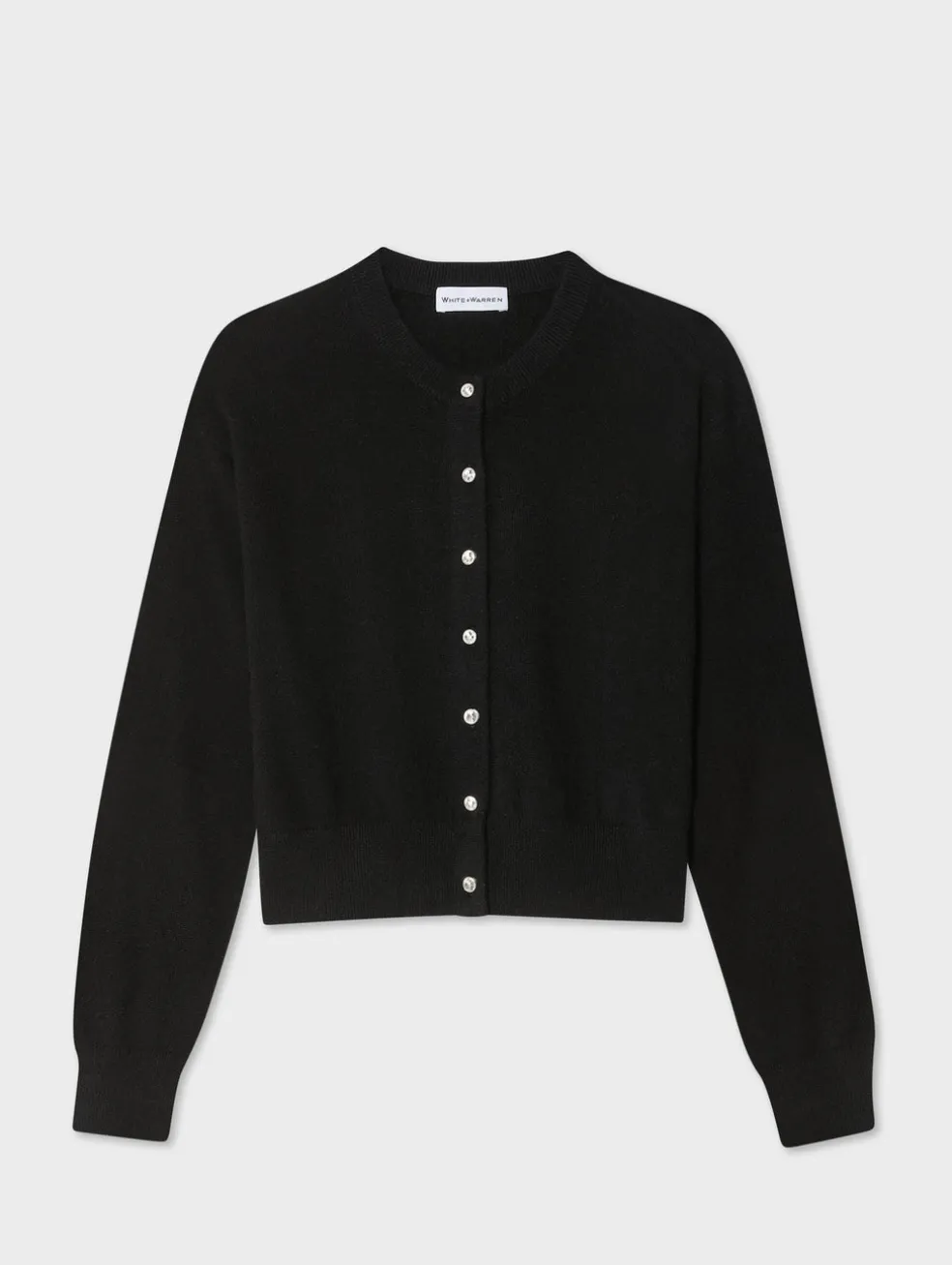 cashmere rhinestone button cardigan