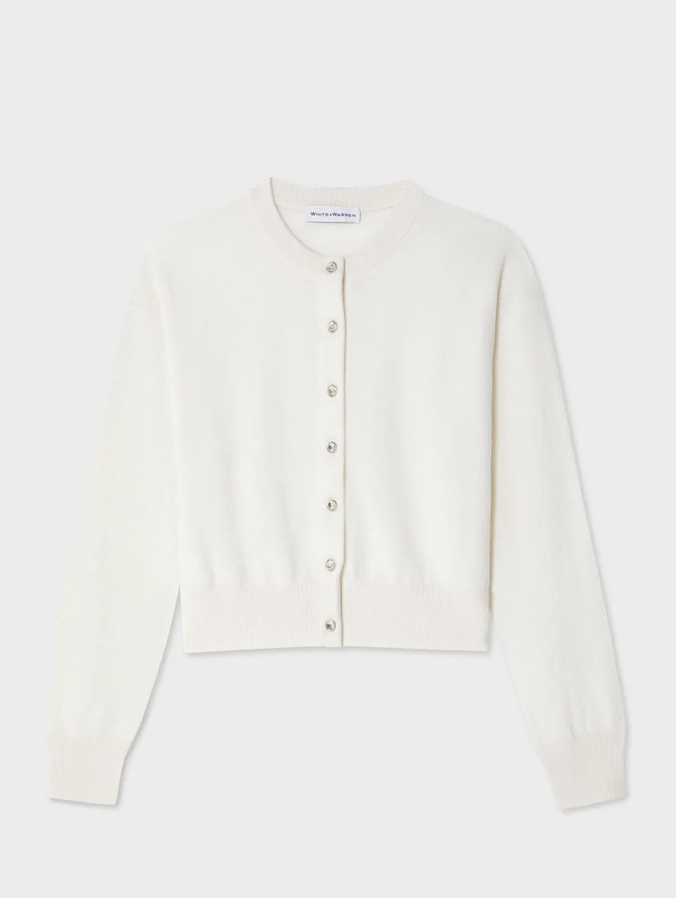 cashmere rhinestone button cardigan