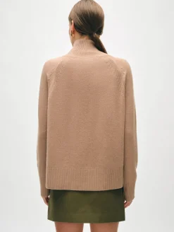 cashmere rib trim standneck