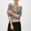 cashmere ribbed striped henley