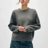 cashmere saddle sleeve crewneck