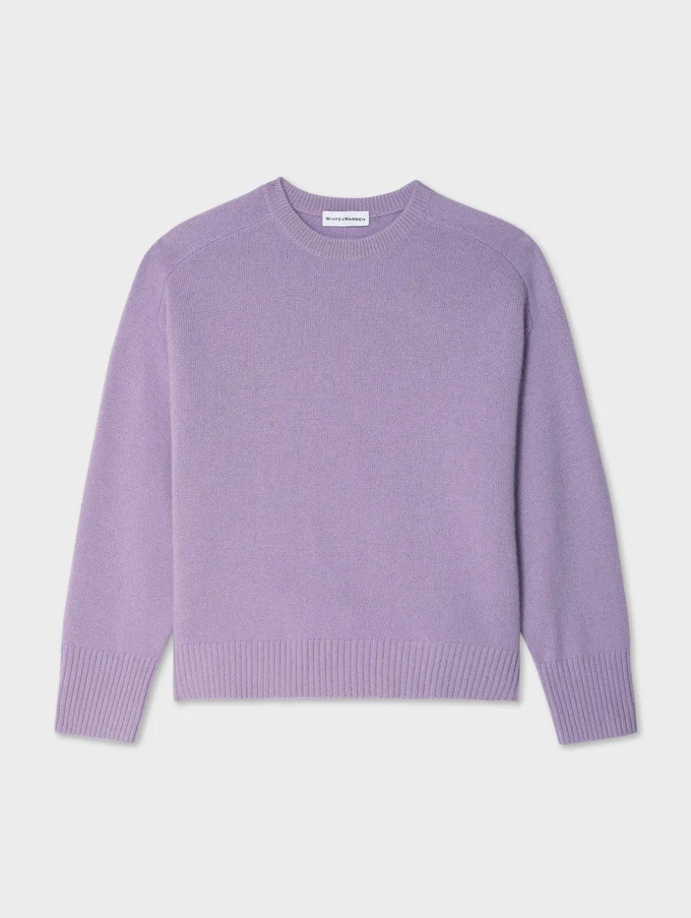 cashmere saddle sleeve crewneck