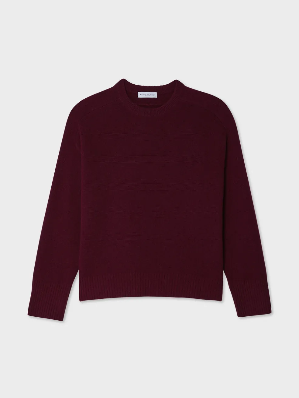 cashmere saddle sleeve crewneck