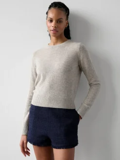 cashmere shrunken crewneck