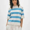 cashmere striped easy tee