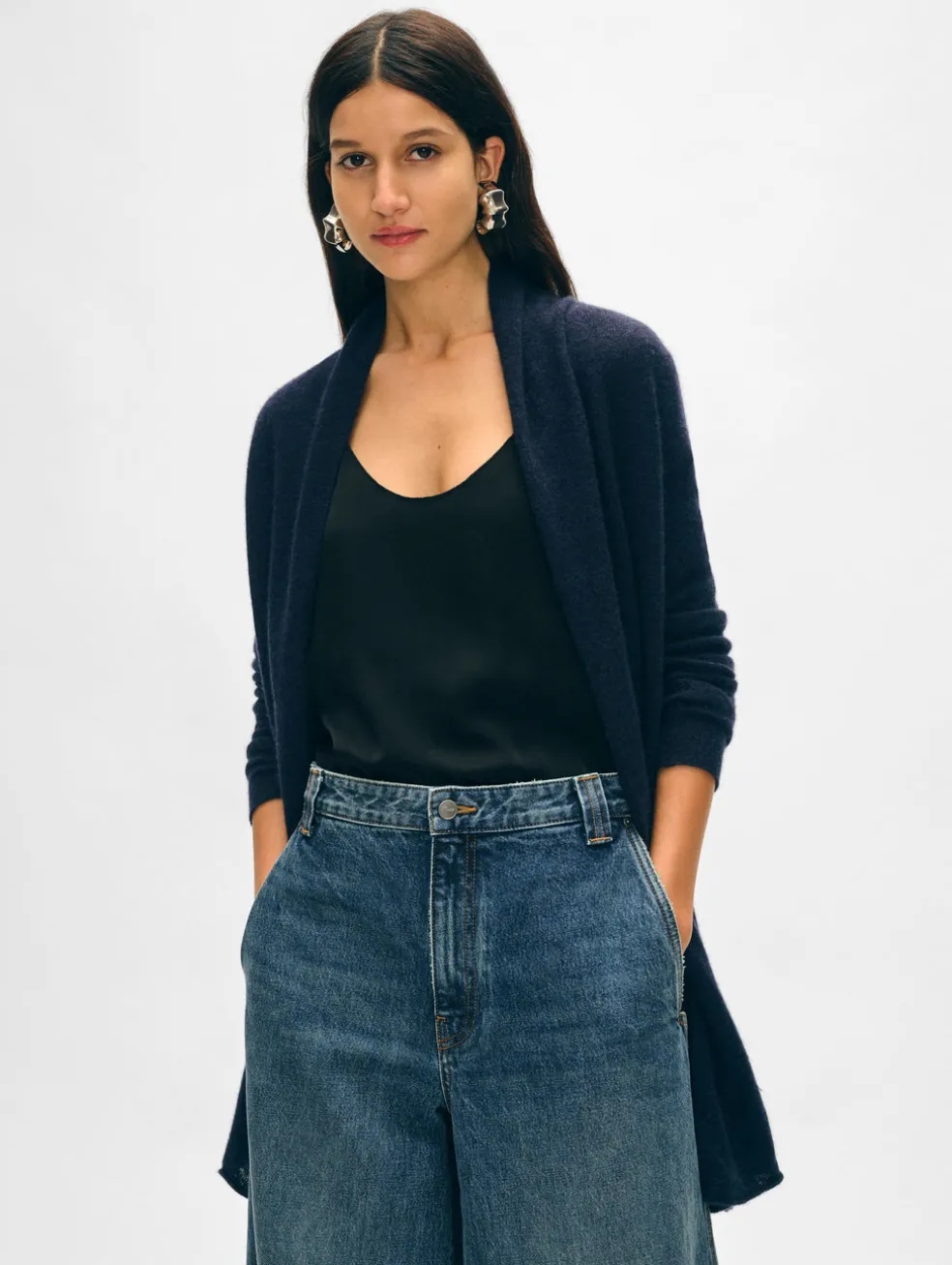 cashmere trapeze cardigan