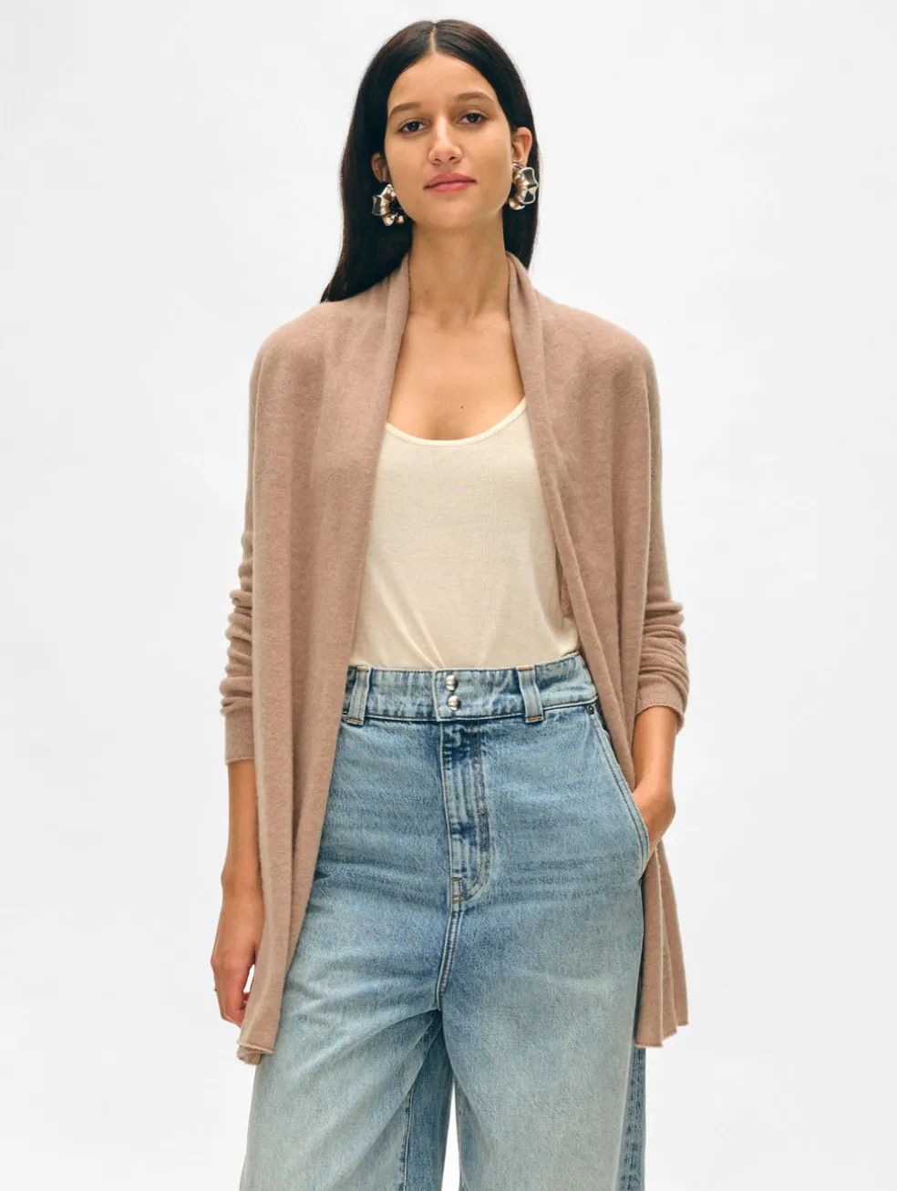 cashmere trapeze cardigan