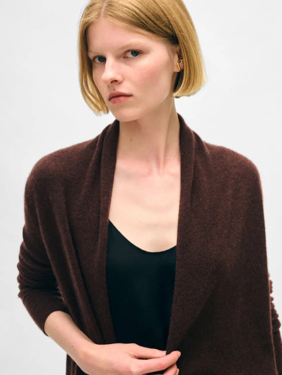 cashmere trapeze cardigan