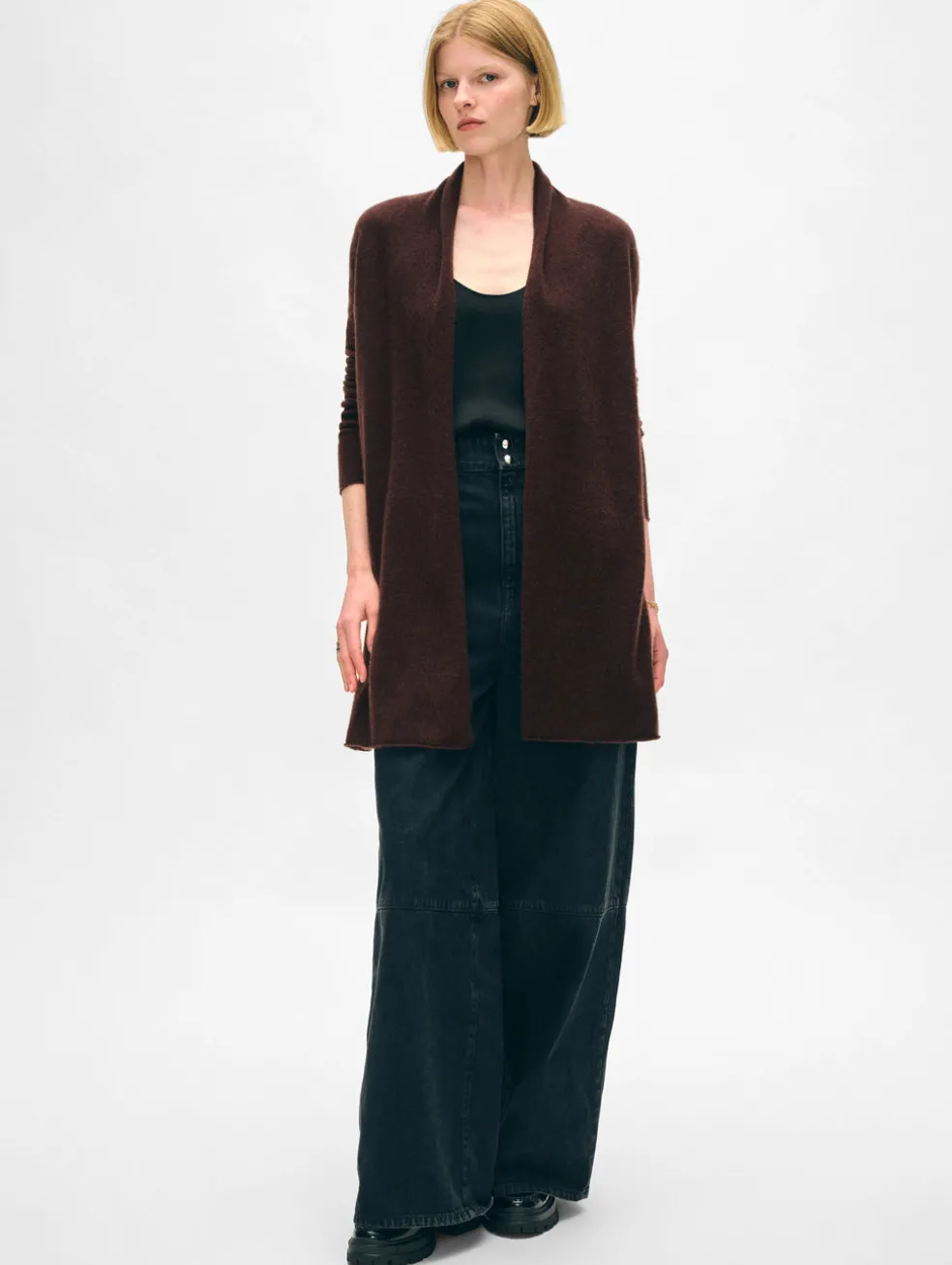 cashmere trapeze cardigan