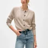 cashmere waffle cardigan