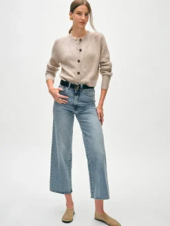 cashmere waffle cardigan