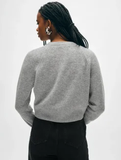 cashmere waffle cardigan