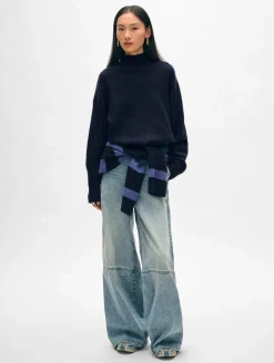 cashmere waffle standneck