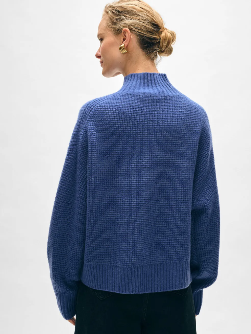 cashmere waffle standneck