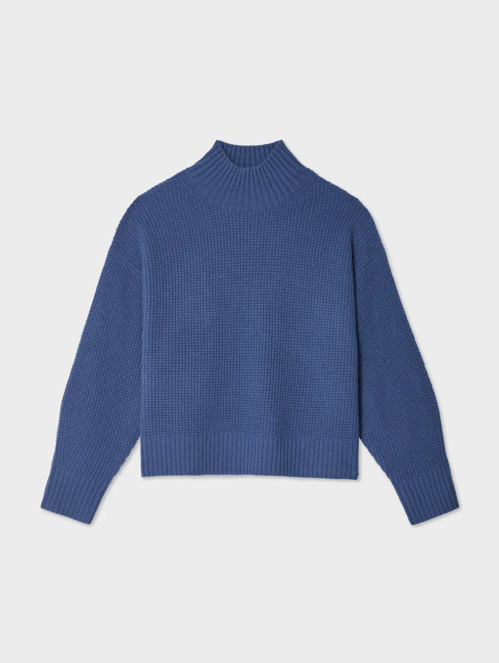 cashmere waffle standneck