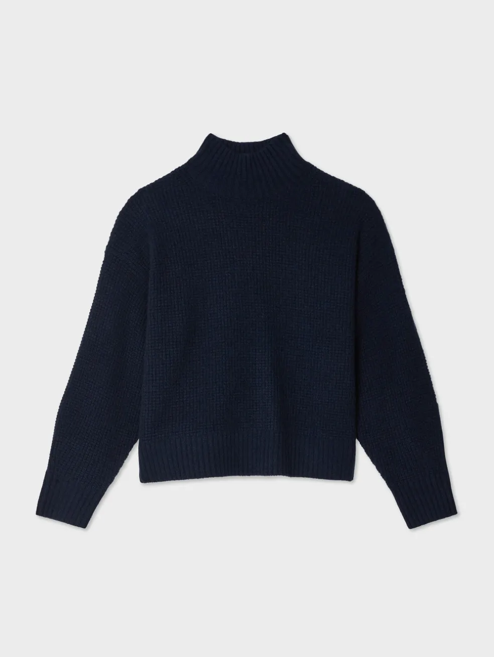 cashmere waffle standneck