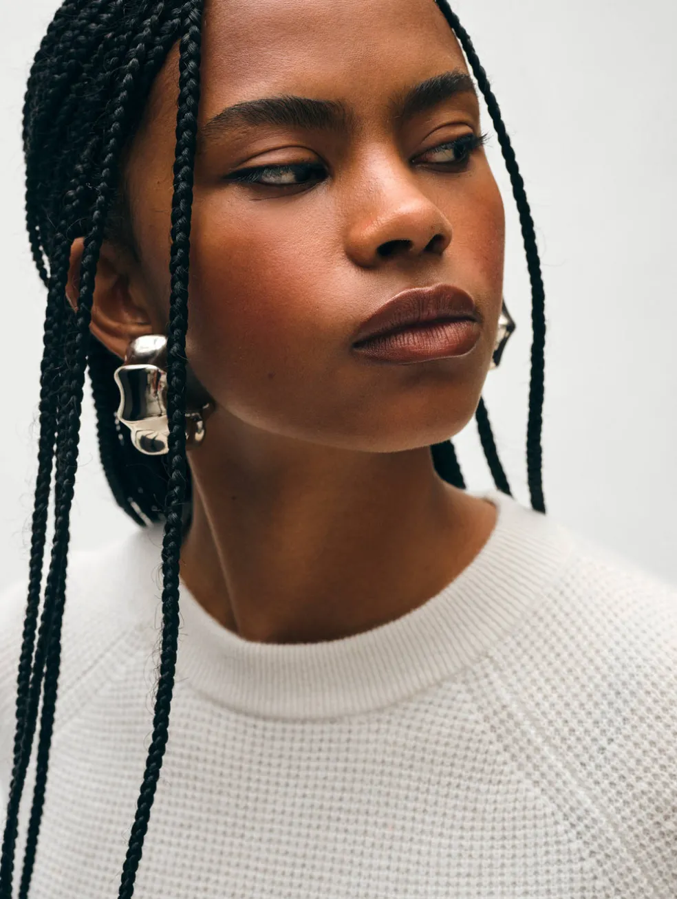 cashmere waffle sweatshirt