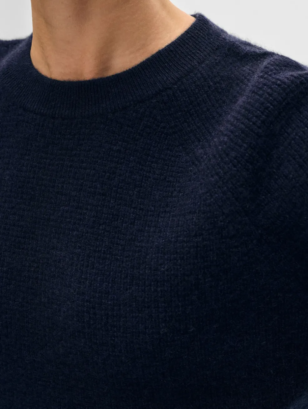 cashmere waffle sweatshirt