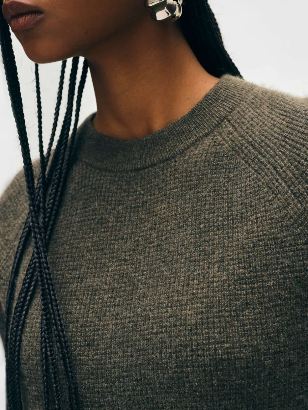 cashmere waffle sweatshirt