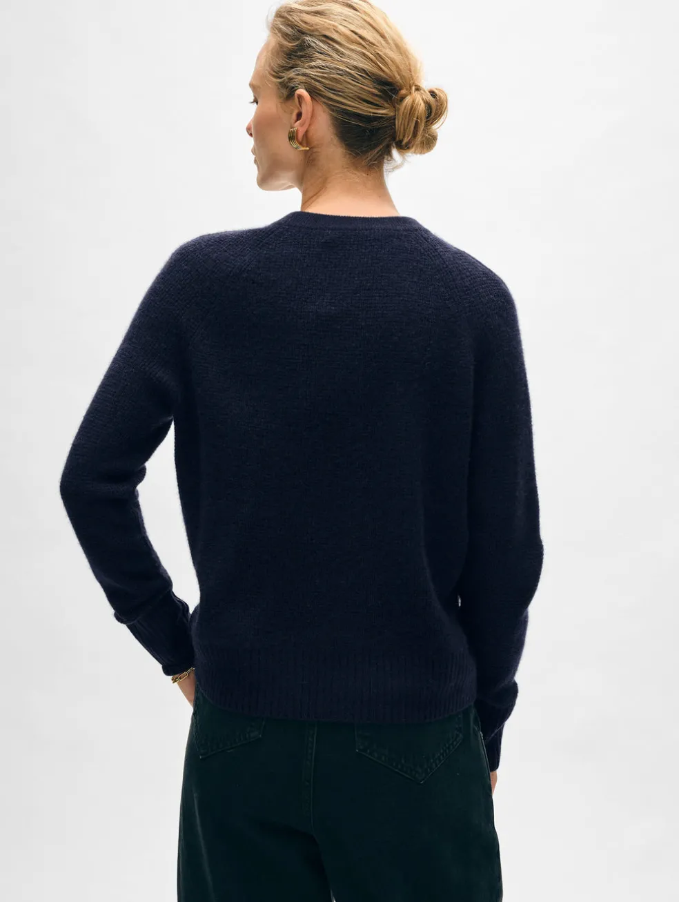 cashmere waffle sweatshirt