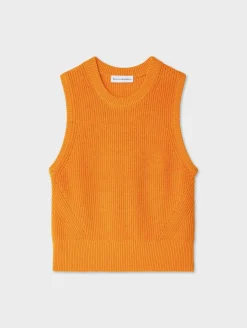 cotton blend ribbed shell