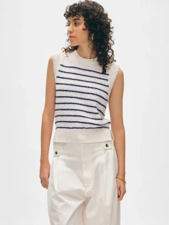 cotton slub rib trim tank