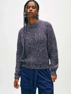 merino blend marled sweatshirt