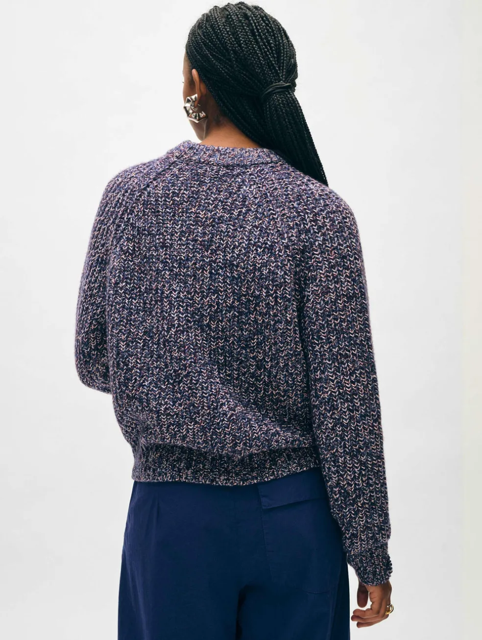 merino blend marled sweatshirt