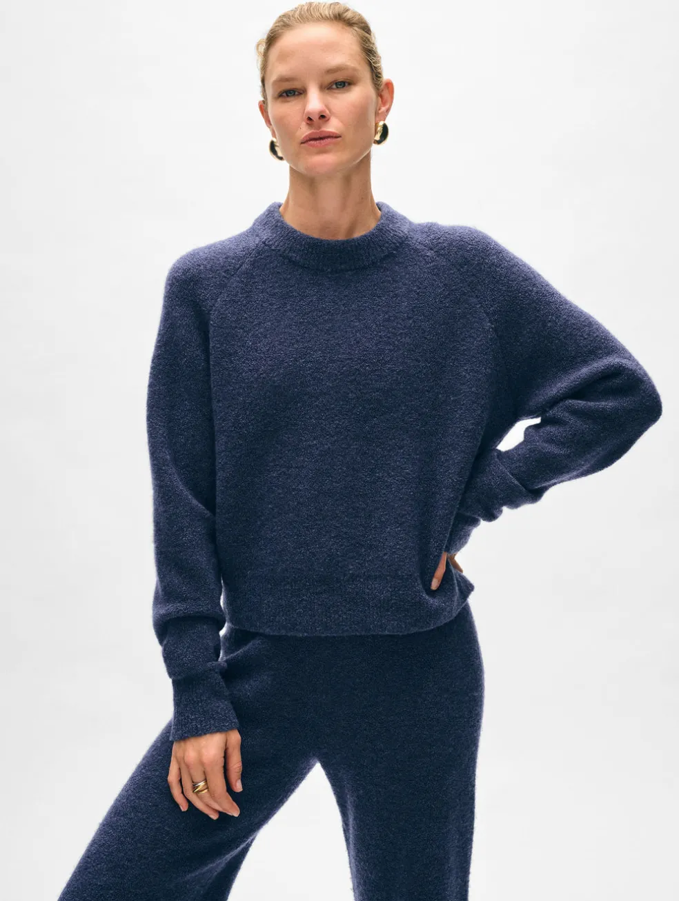 merino cashmere boucle sweatshirt
