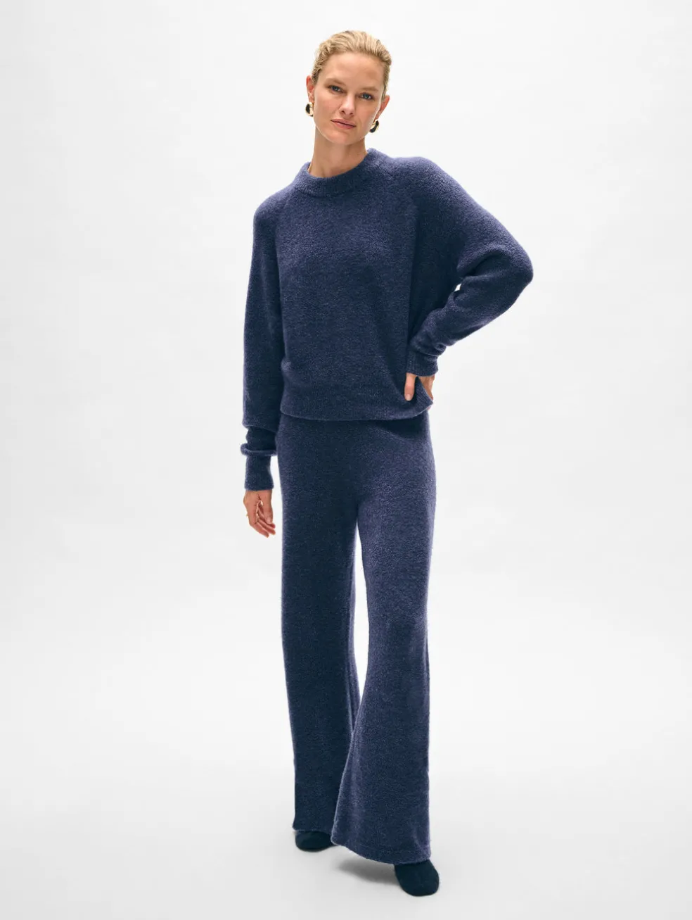 merino cashmere boucle sweatshirt