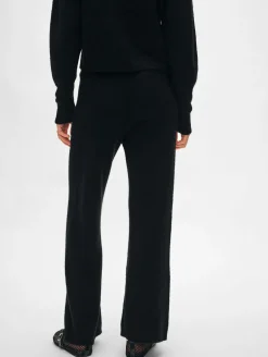 merino cashmere boucle wide leg pant